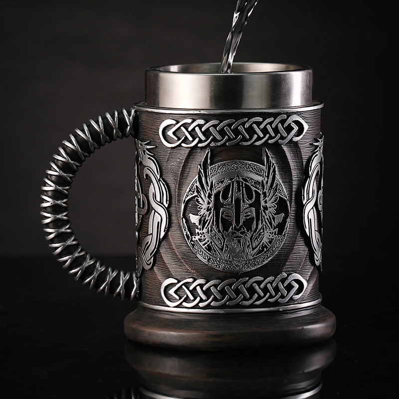 The God of War Odin Beer Mug - The Battle of the Gods Cup, a Personalized Gift