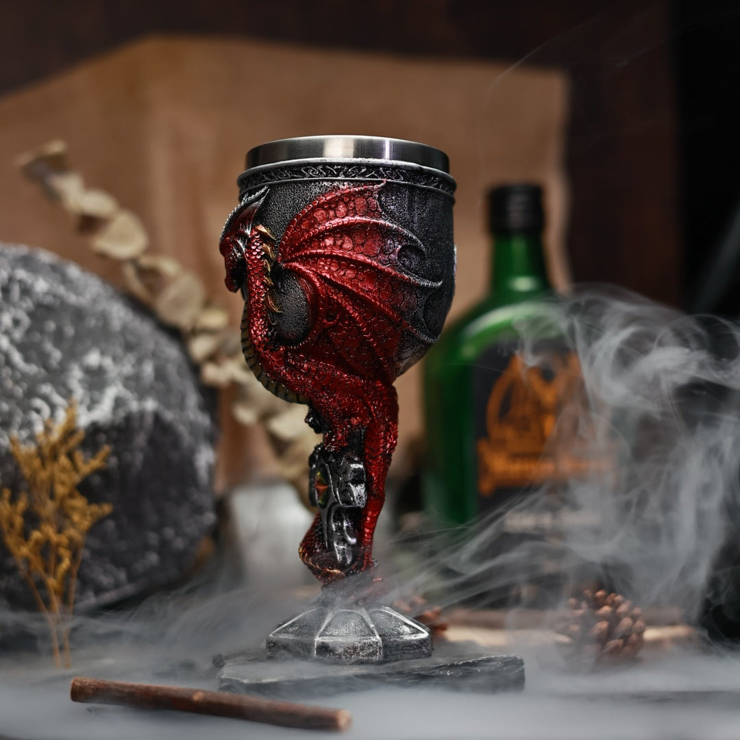 Dragon Warrior stainless steel wine goblet