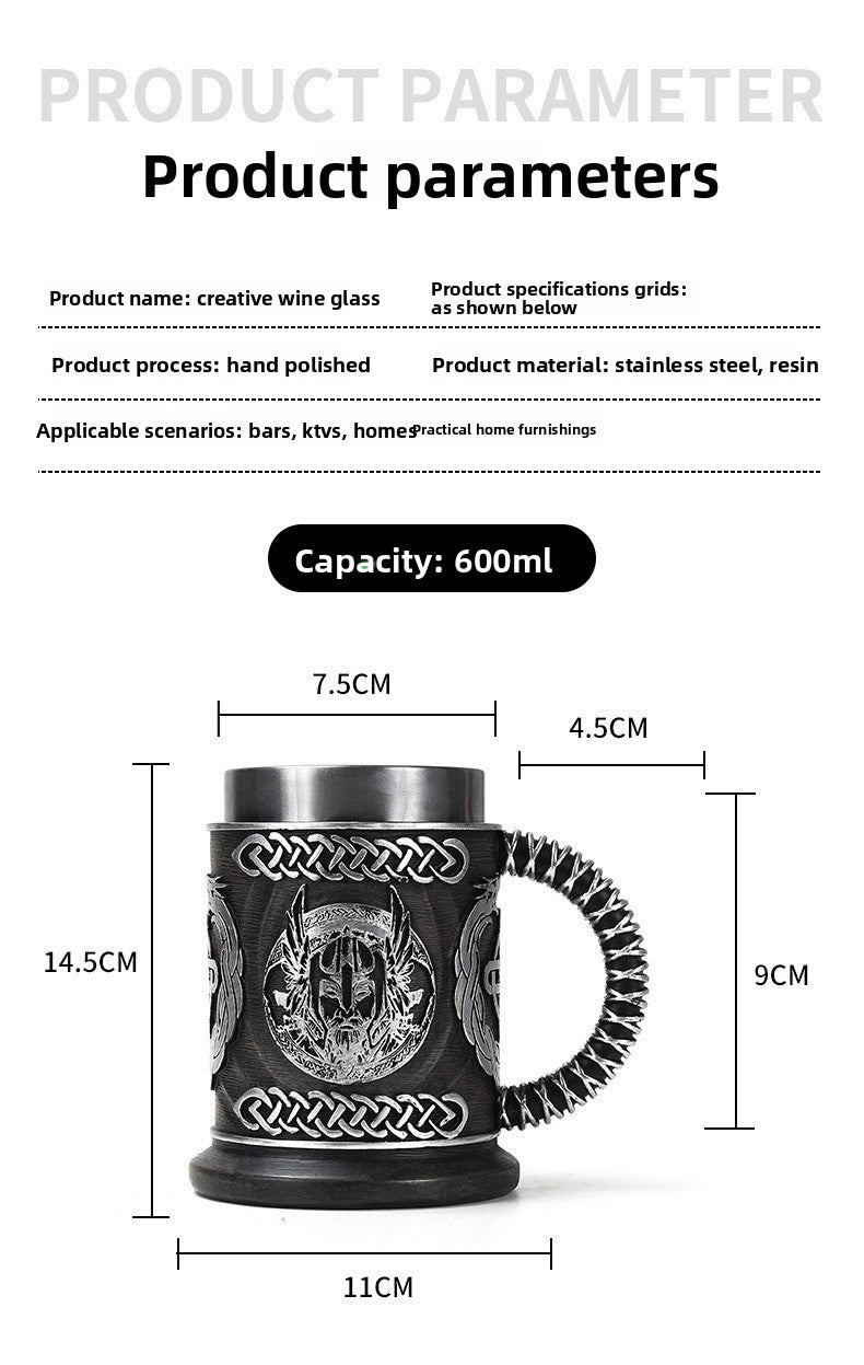 The God of War Odin Beer Mug - The Battle of the Gods Cup, a Personalized Gift