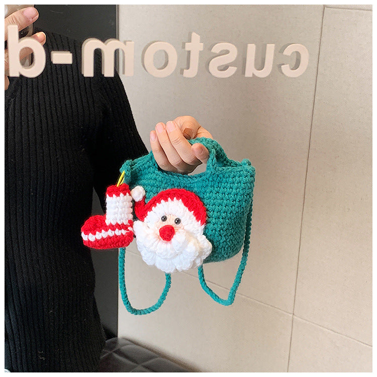 Christmas Handmade Knitted Bag New Style Women's Bag Fashionable