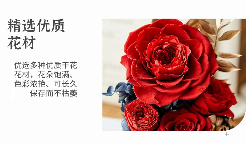 Forever roses bouquet Glass Dome Preserved Flowers Gift