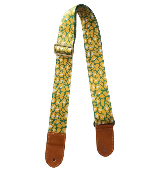 Polyester Guitar Strap with leopard print