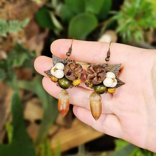 Smile Acorn Earrings - F.B DAISY