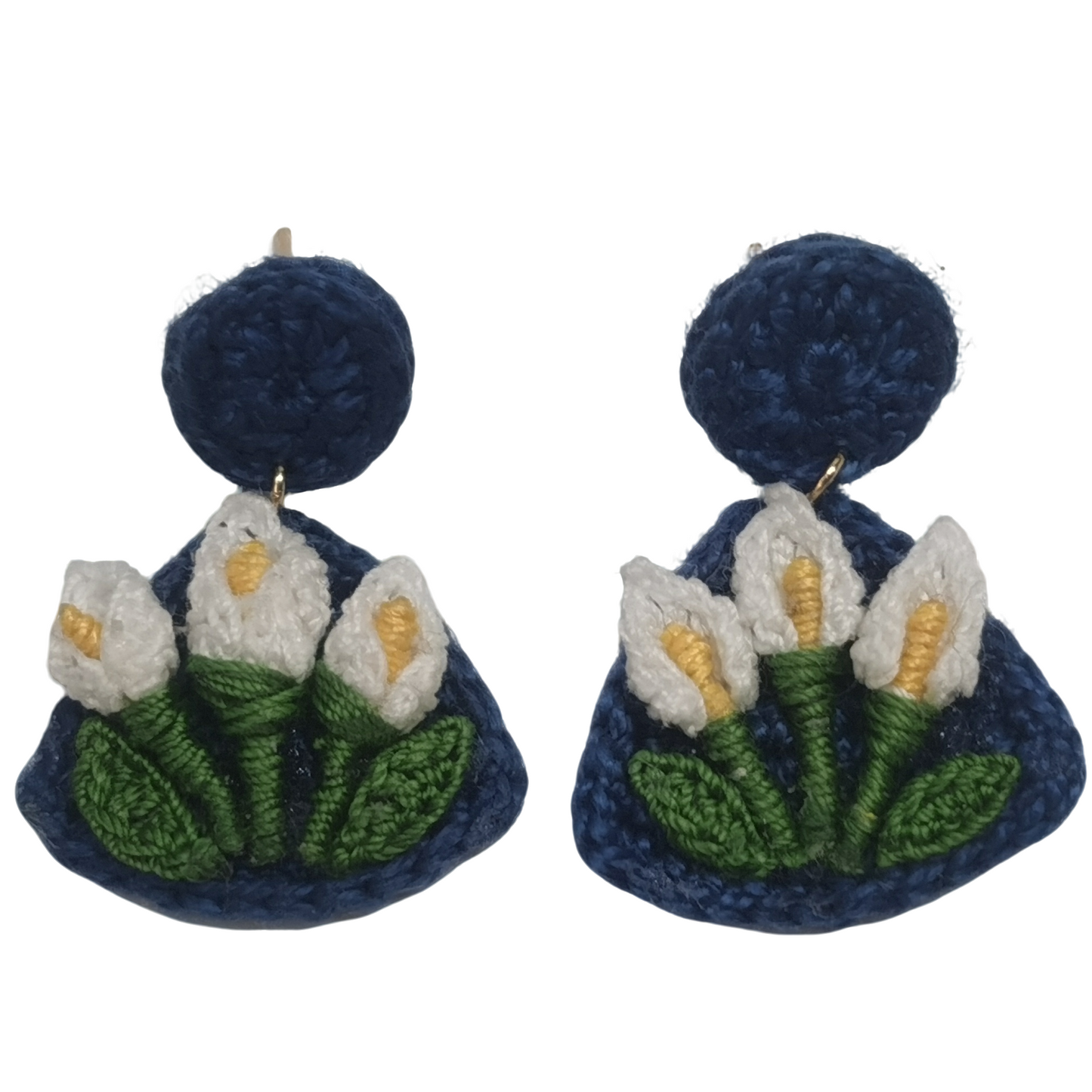 Crochet Handmade flower Earrings