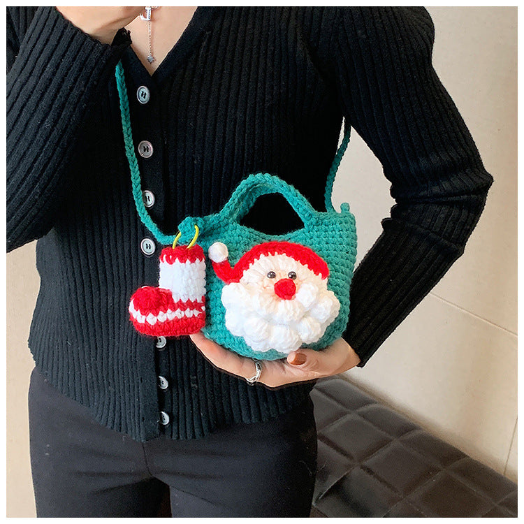Christmas Handmade Knitted Bag New Style Women's Bag Fashionable
