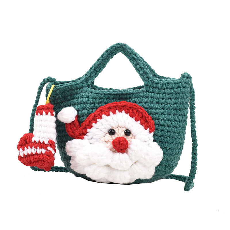 Christmas Handmade Knitted Bag New Style Women's Bag Fashionable