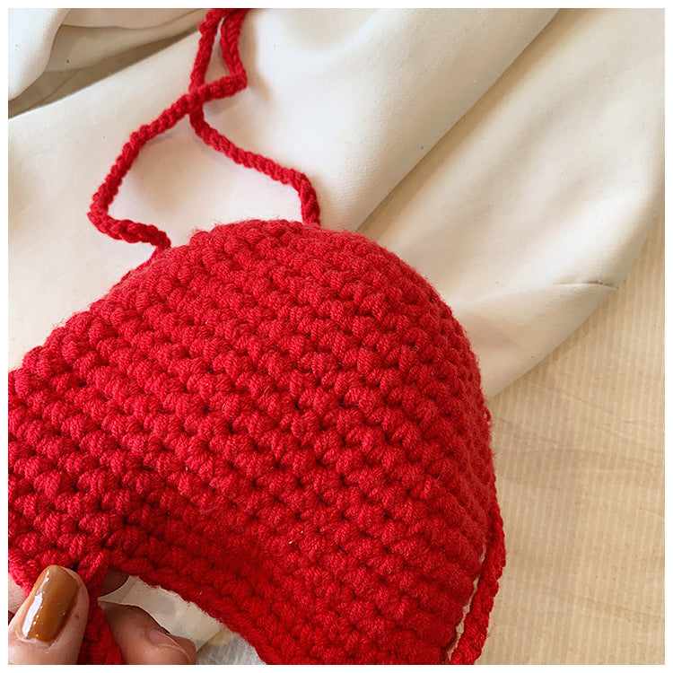 Christmas Handmade Knitted Bag New Style Women's Bag Fashionable