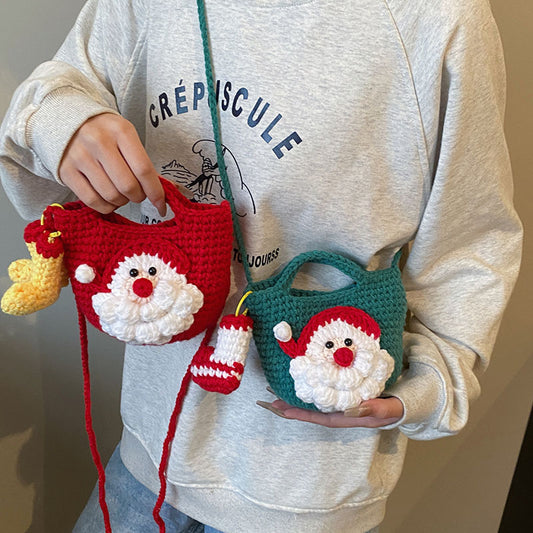 Christmas Handmade Knitted Bag New Style Women's Bag Fashionable
