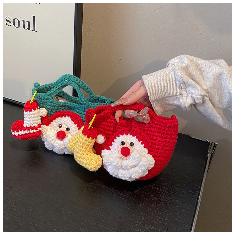 Christmas Handmade Knitted Bag New Style Women's Bag Fashionable