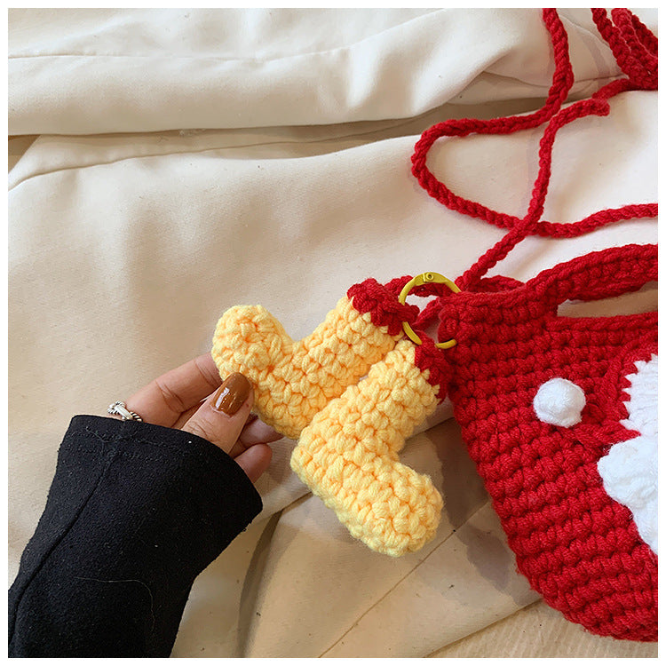 Christmas Handmade Knitted Bag New Style Women's Bag Fashionable