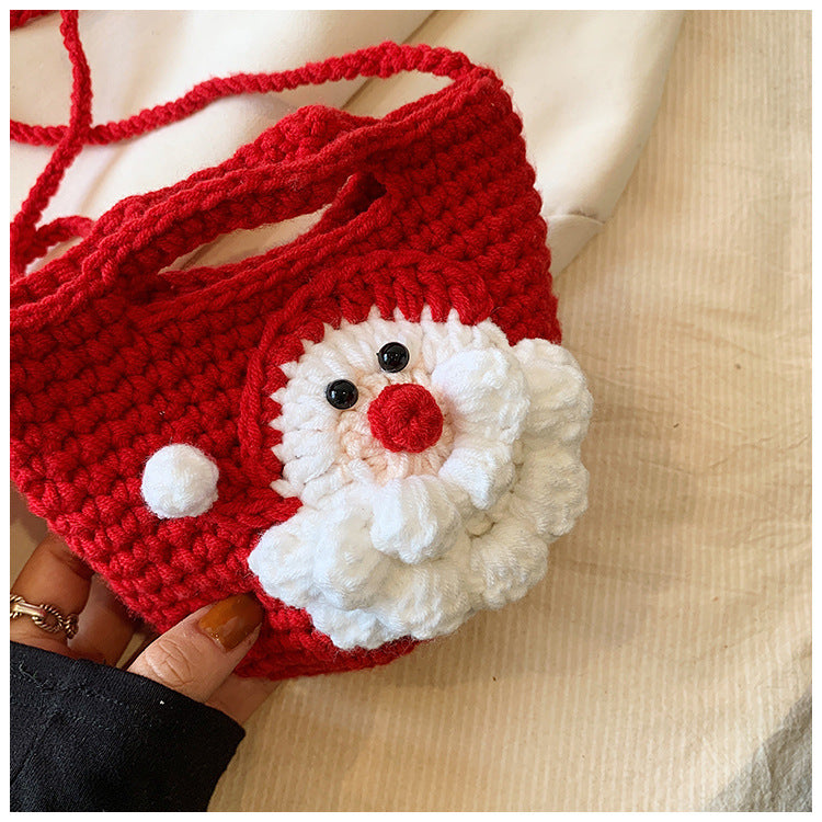 Christmas Handmade Knitted Bag New Style Women's Bag Fashionable