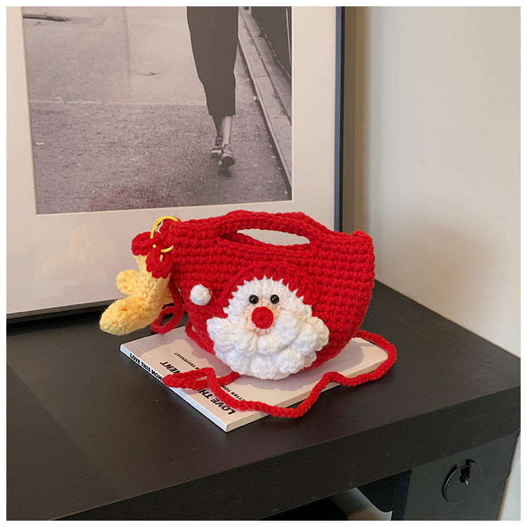 Christmas Handmade Knitted Bag New Style Women's Bag Fashionable