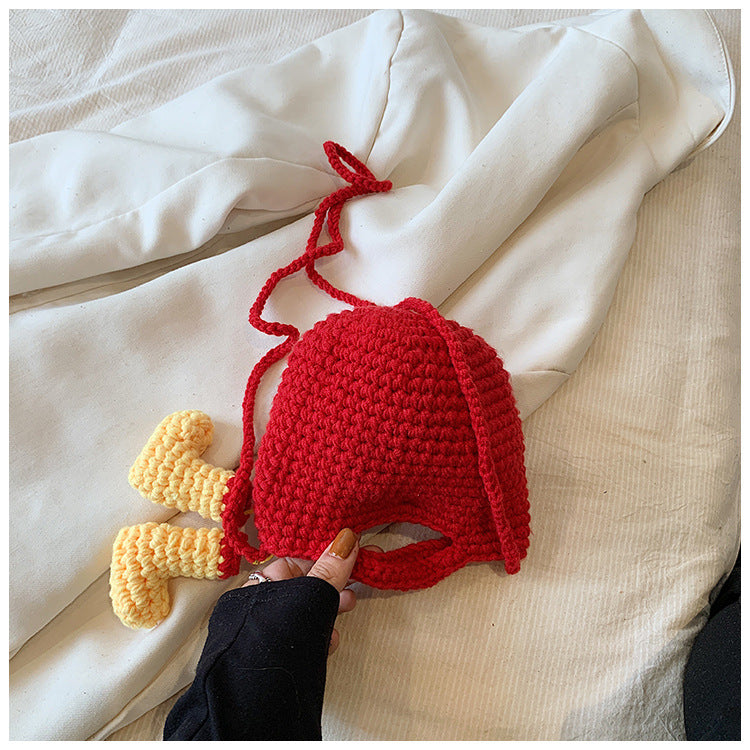 Christmas Handmade Knitted Bag New Style Women's Bag Fashionable
