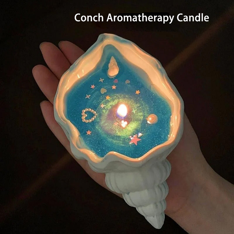 Valentine's Day gift: conch shell scented candle ornament Starry Sea Shell Conch Scented Candle in stock