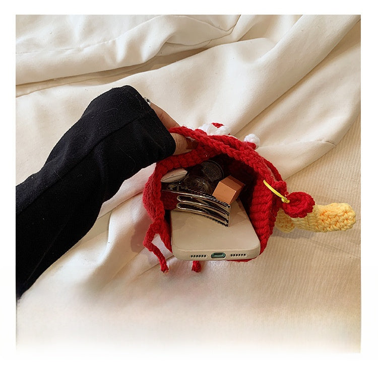 Christmas Handmade Knitted Bag New Style Women's Bag Fashionable