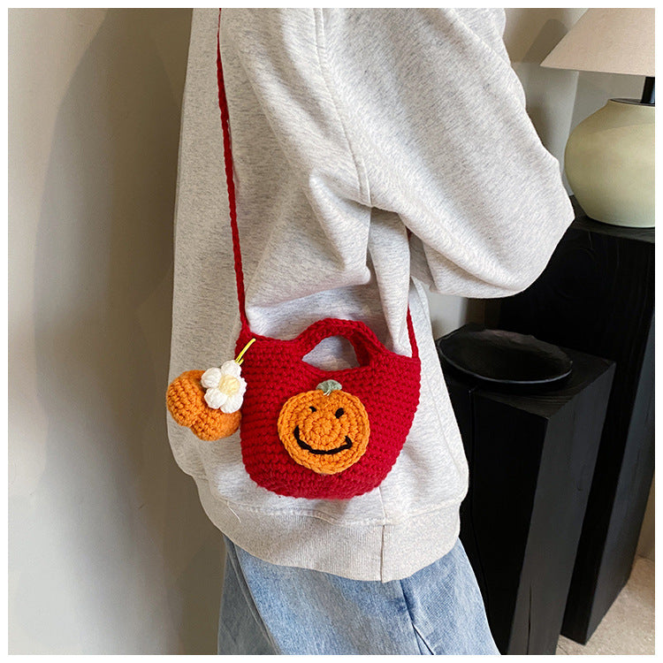 Christmas Handmade Knitted Bag New Style Women's Bag Fashionable