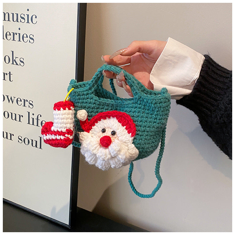 Christmas Handmade Knitted Bag New Style Women's Bag Fashionable