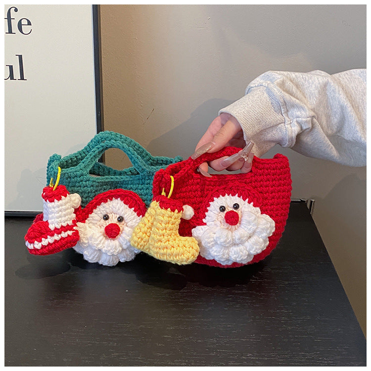 Christmas Handmade Knitted Bag New Style Women's Bag Fashionable