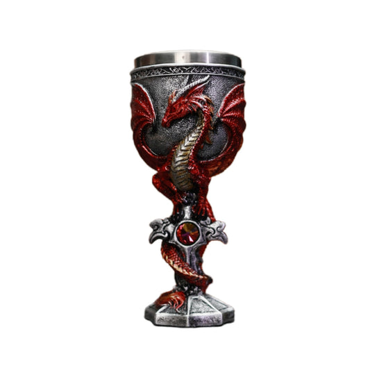 Dragon Warrior stainless steel wine goblet